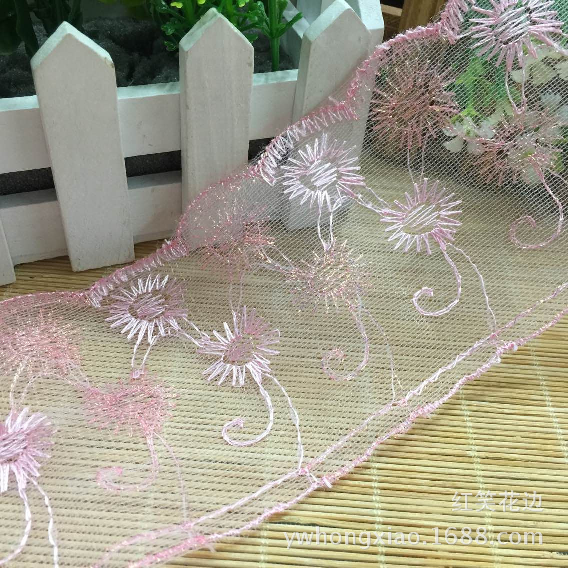 Spot Supply DIY Ornament Accessories Wholesale Unilateral Mesh Note Lace Clothing Accessories Material