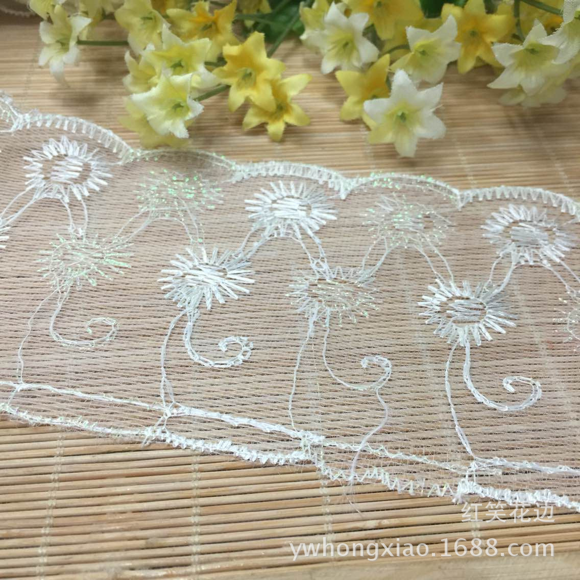 Spot Supply DIY Ornament Accessories Wholesale Unilateral Mesh Note Lace Clothing Accessories Material
