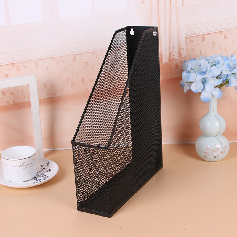 Factory Supply Iron Mesh Desktop Document Storage Storage Management Rack Creative File Material Organizing Shelves