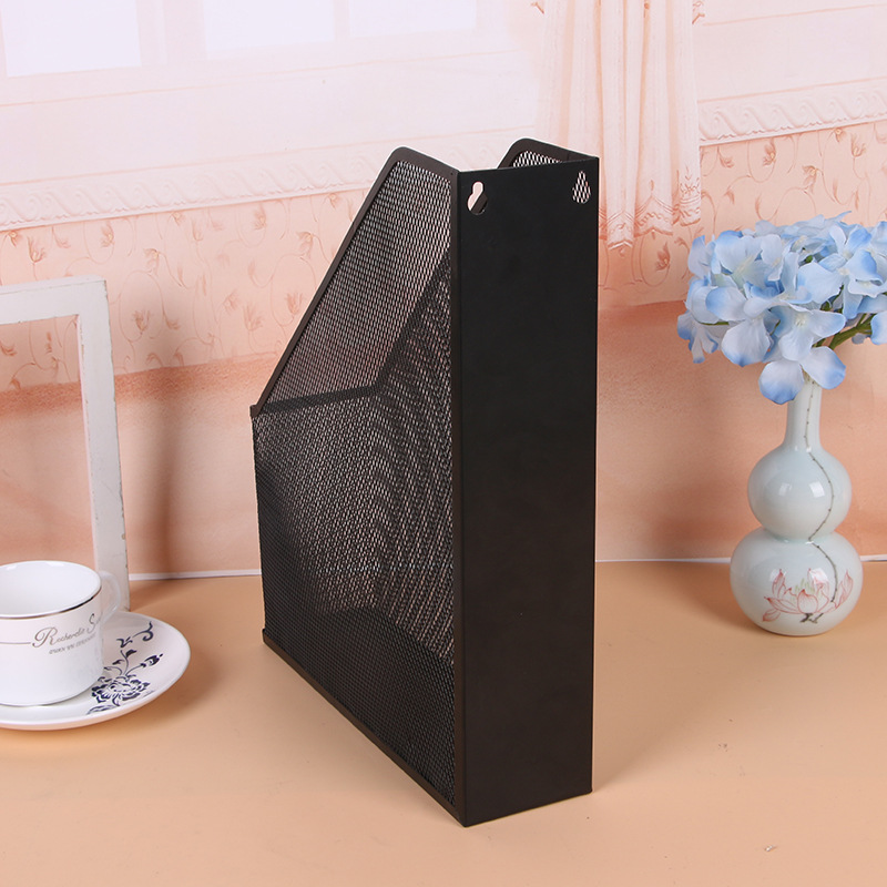 Factory Supply Iron Mesh Desktop Document Storage Storage Management Rack Creative File Material Organizing Shelves