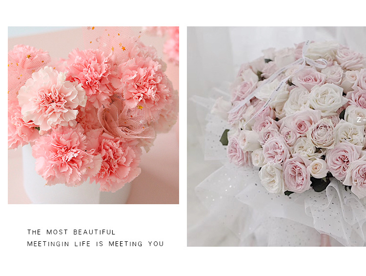 Gilding Star Moon Yarn Starry Sky Yarn Flower-Wrapped Voile Rose Flower Packaging Mesh Bouquet Wrapping Paper Material Korean Style