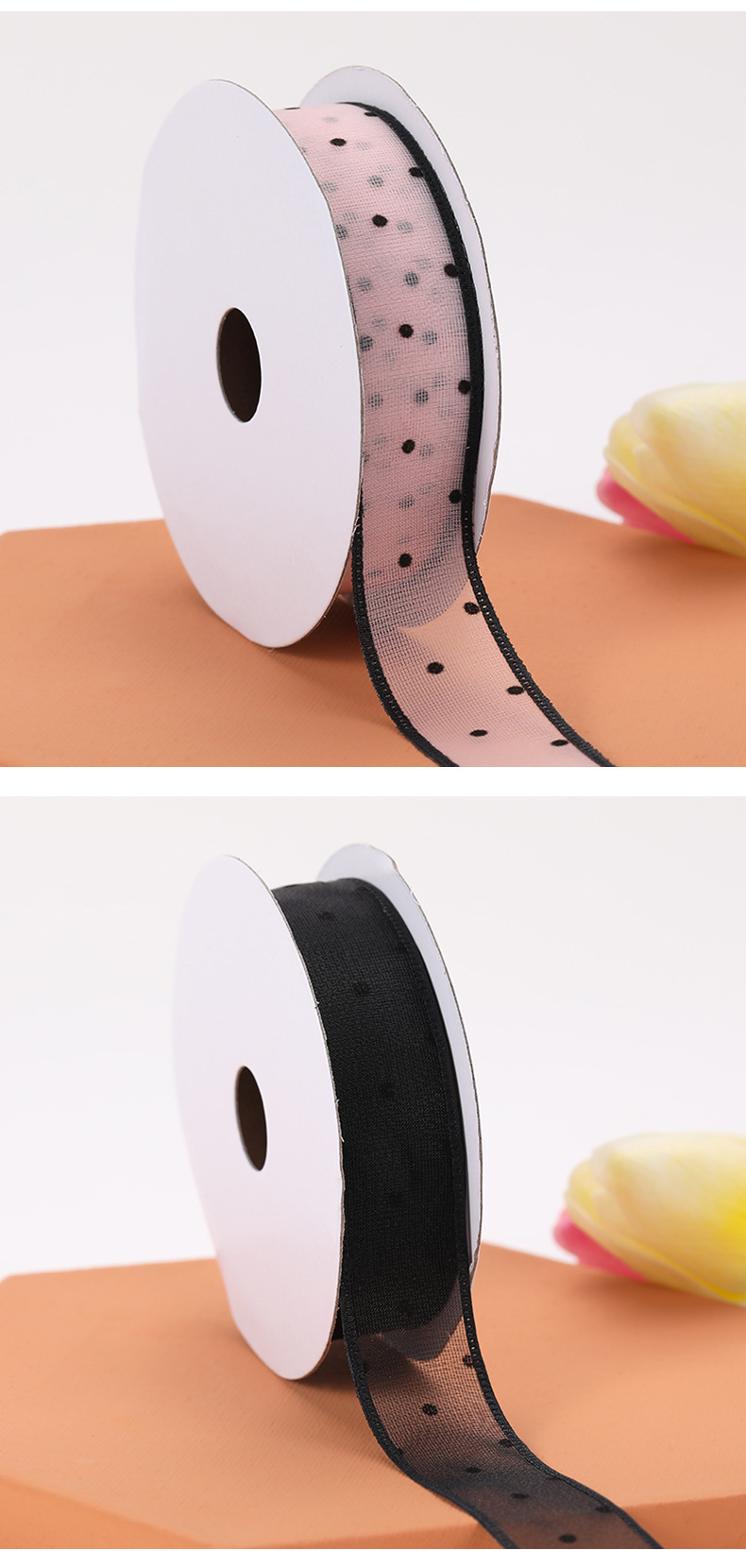 New Snow Yarn Ribbon Korean Transparent Dotted Yarn Webbing Colorful Ribbon Printing Ribbon New Snow Yarn Ribbon Korean Transparent Dotted Yarn Webbing Colorful Ribbon Printing Ribbon