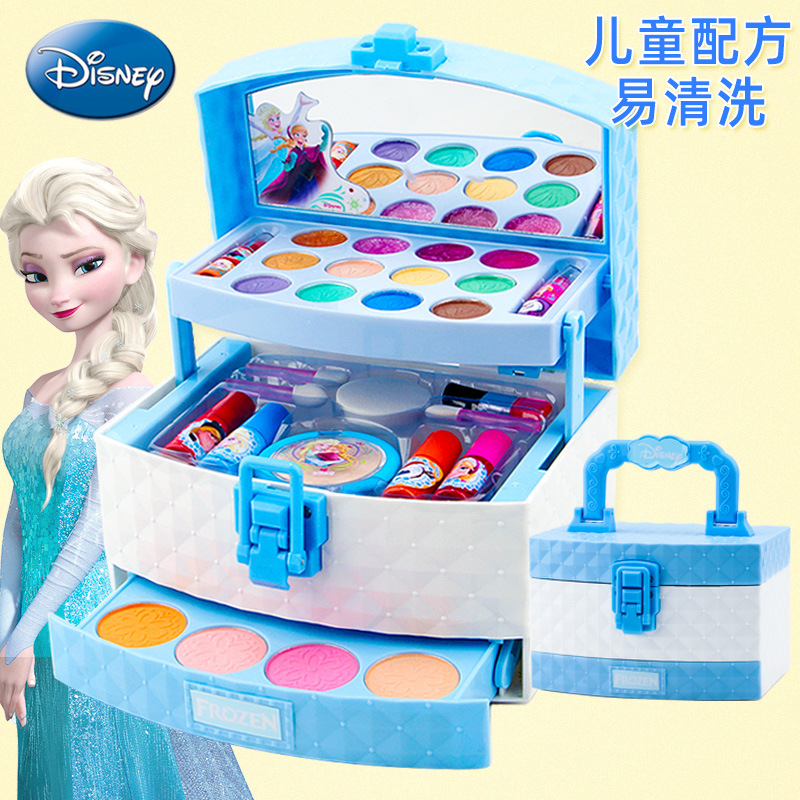 Disney Children's Cosmetics Girl Princess Makeup Suitcase Lipstick Play House Birthday Gift