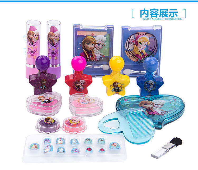 Disney Princess Cosmetics Toy set, the make - up box, the girl 's suitcase frozen gift Disney Princess Cosmetics Toy set, the make - up box, the girl 's suitcase frozen gift