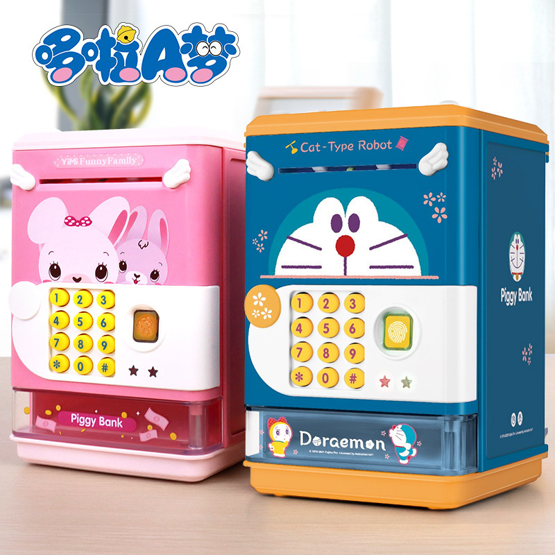 Children Piggy Bank Can Save Only-in-No-out Girls Internet Celebrity TikTok Cute Password Suitcase Creative Personality