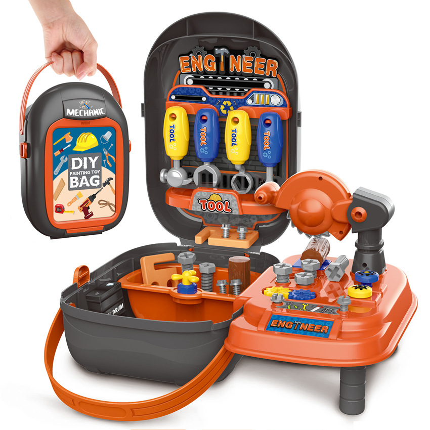 Cross-border Children Simulation BBQ Kitchen Authentic tools Supermarket House Doctor Daubs Suitcase toys