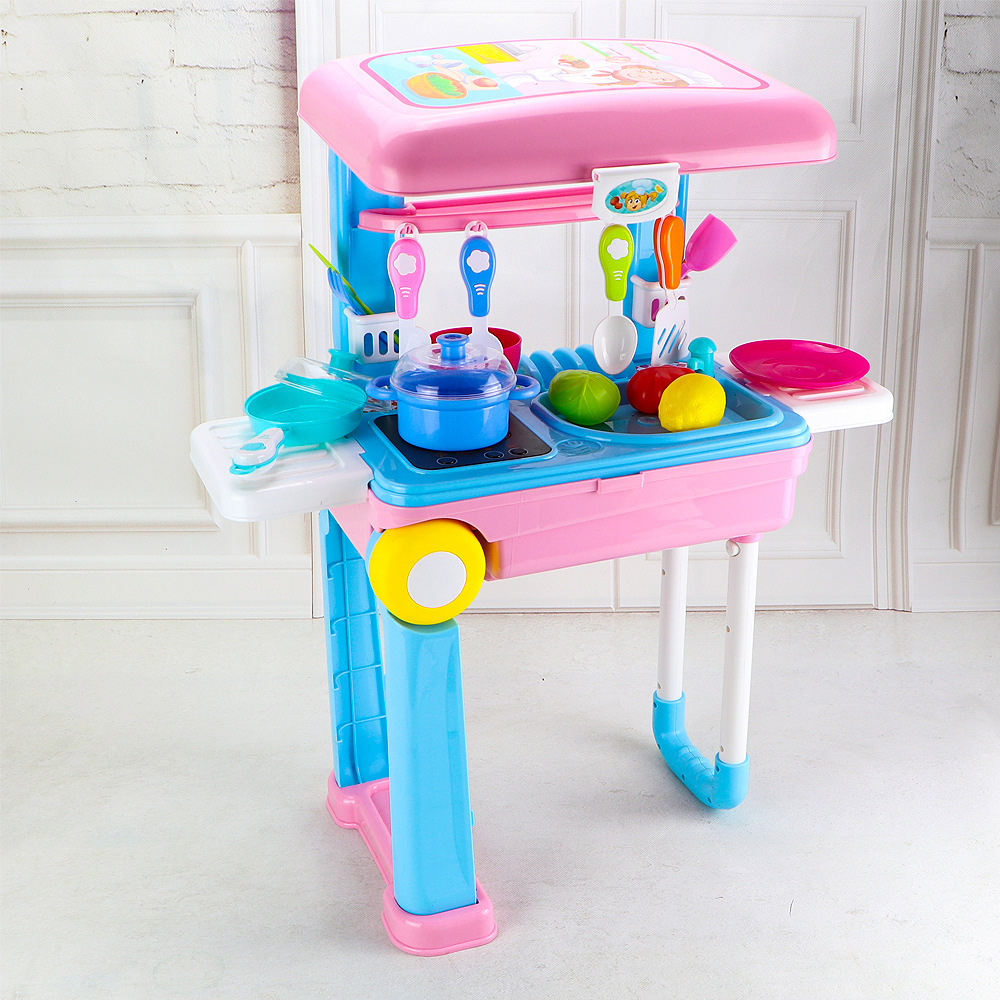 Child&#039;s Toy house Kitchen Rolling suitcase girl suits his medical Doctor Toys Birthday gift