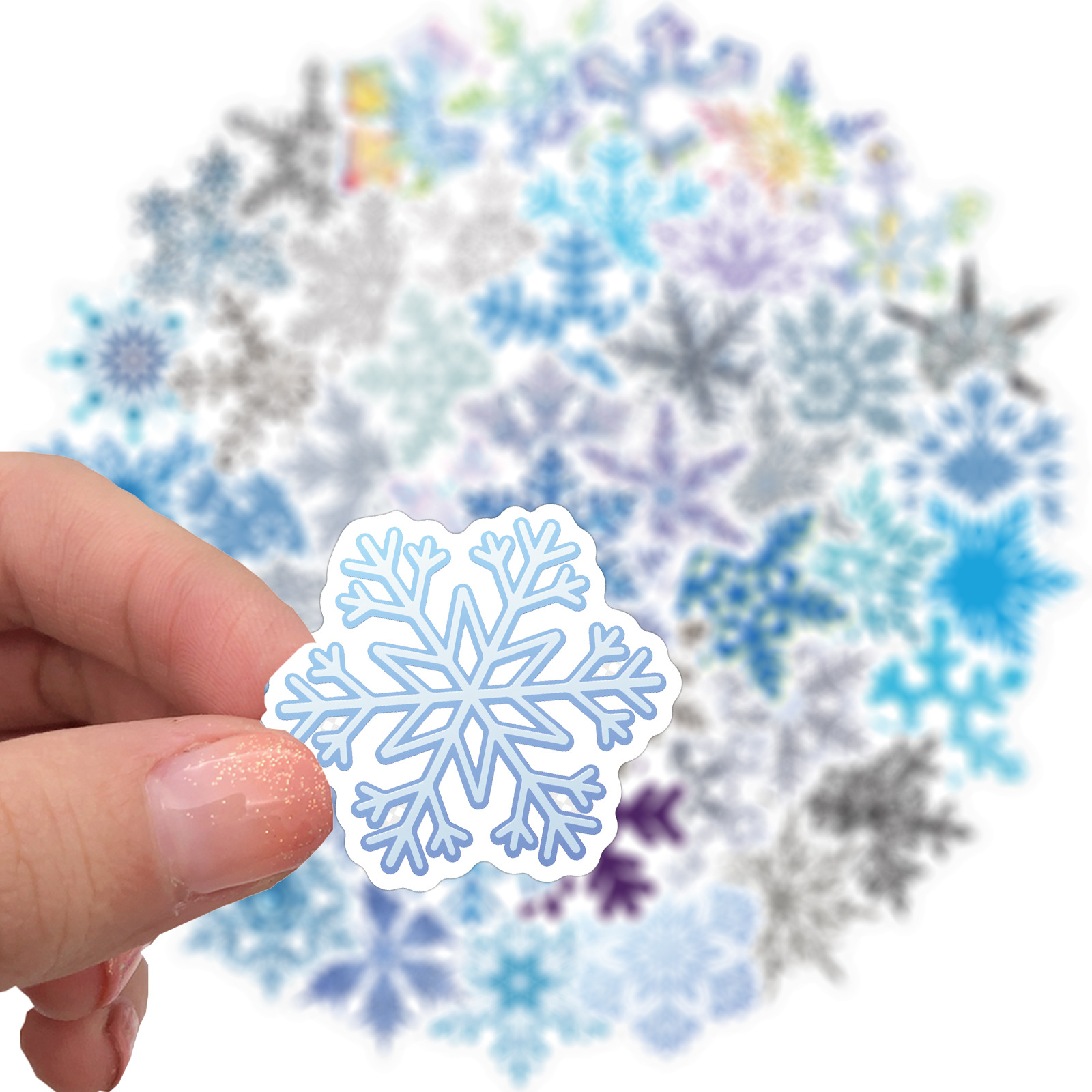 Pieces Christmas Decorative Glass Snowflake Pattern Stickers Notebook Computer Suitcase iPad Stickers Are Not Repeated
