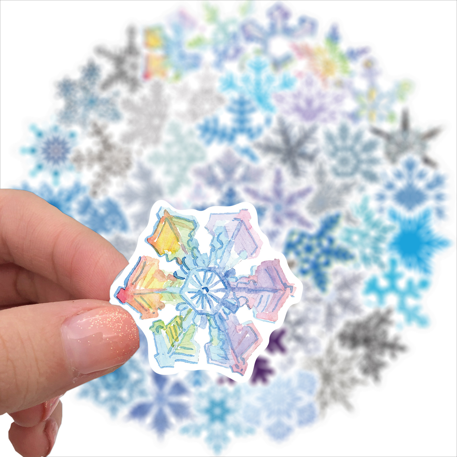 Pieces Christmas Decorative Glass Snowflake Pattern Stickers Notebook Computer Suitcase iPad Stickers Are Not Repeated