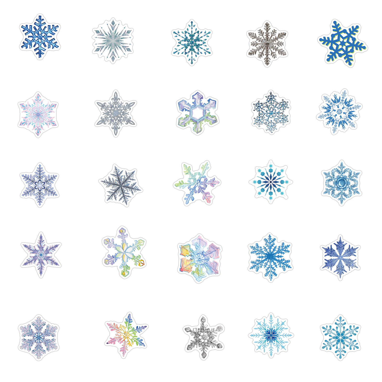 Pieces Christmas Decorative Glass Snowflake Pattern Stickers Notebook Computer Suitcase iPad Stickers Are Not Repeated