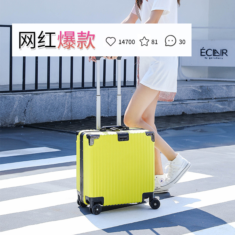 Women&#039;s Small Mini Lightweight Boarding Trolley Case 20-Inch Password Travel Suitcase Small 18 Custom Logo