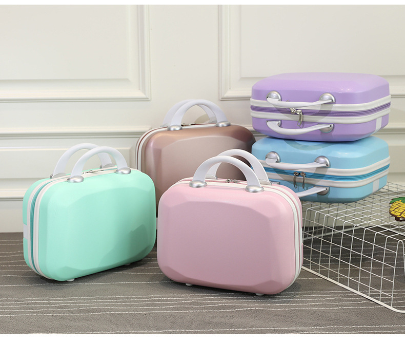 KoreanStyle Portable 14Inch Luggage Cosmetic Storage Travel Trolley Travel Makeup Bag Suitcase Bag ABS ScratchResistant KoreanStyle Portable 14Inch Luggage Cosmetic Storage Travel Trolley Travel Makeup Bag Suitcase Bag ABS ScratchResistant