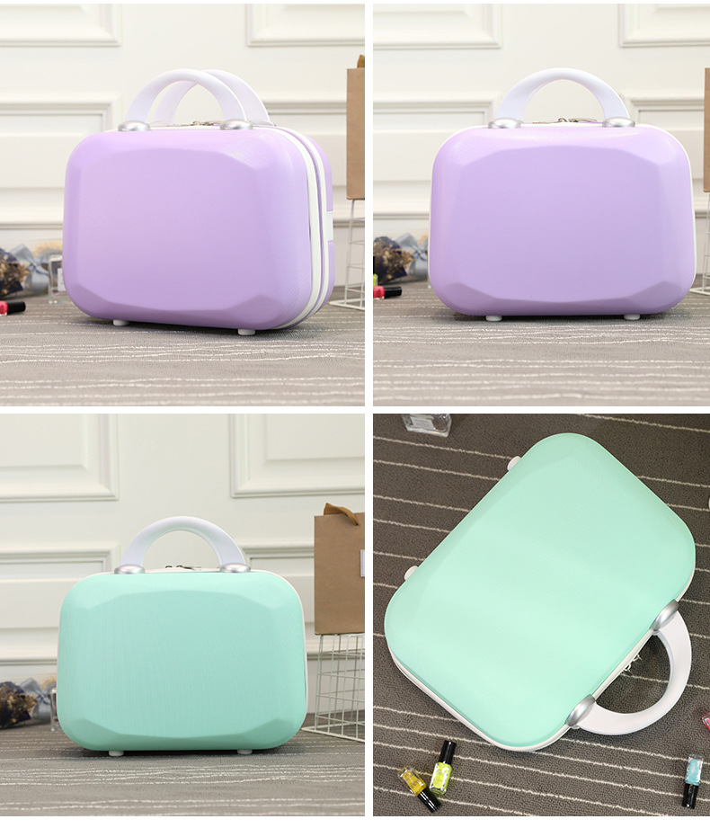 KoreanStyle Portable 14Inch Luggage Cosmetic Storage Travel Trolley Travel Makeup Bag Suitcase Bag ABS ScratchResistant KoreanStyle Portable 14Inch Luggage Cosmetic Storage Travel Trolley Travel Makeup Bag Suitcase Bag ABS ScratchResistant