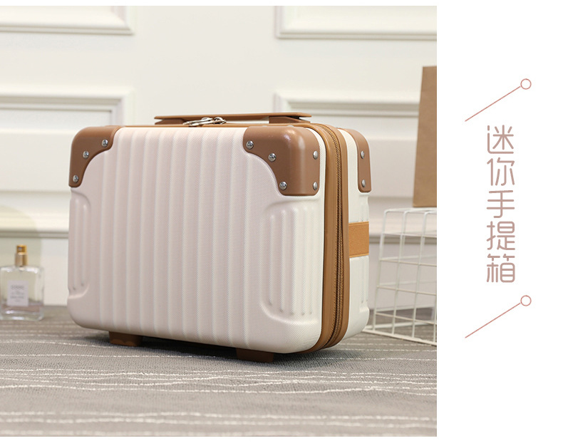KoreanStyle Portable 14Inch Luggage Cosmetic Storage Travel Trolley Travel Makeup Bag Suitcase Bag ABS ScratchResistant KoreanStyle Portable 14Inch Luggage Cosmetic Storage Travel Trolley Travel Makeup Bag Suitcase Bag ABS ScratchResistant