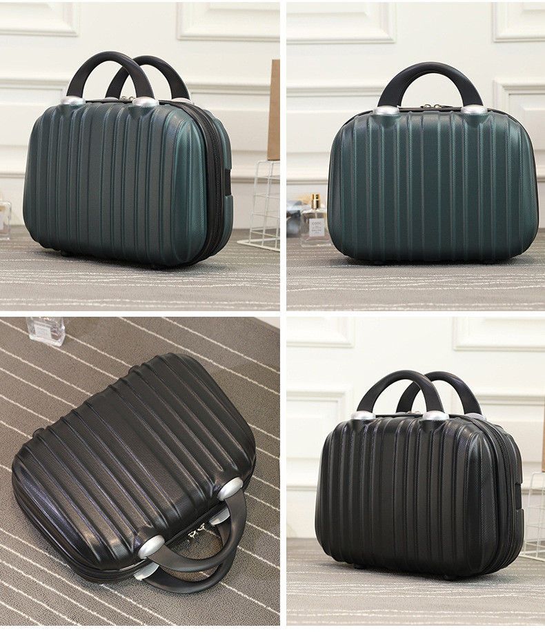 KoreanStyle Portable 14Inch Luggage Cosmetic Storage Travel Trolley Travel Makeup Bag Suitcase Bag ABS ScratchResistant KoreanStyle Portable 14Inch Luggage Cosmetic Storage Travel Trolley Travel Makeup Bag Suitcase Bag ABS ScratchResistant