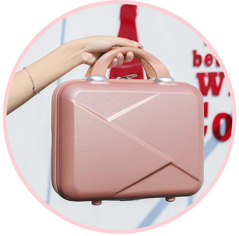 KoreanStyle Portable 14Inch Luggage Cosmetic Storage Travel Trolley Travel Makeup Bag Suitcase Bag ABS ScratchResistant KoreanStyle Portable 14Inch Luggage Cosmetic Storage Travel Trolley Travel Makeup Bag Suitcase Bag ABS ScratchResistant
