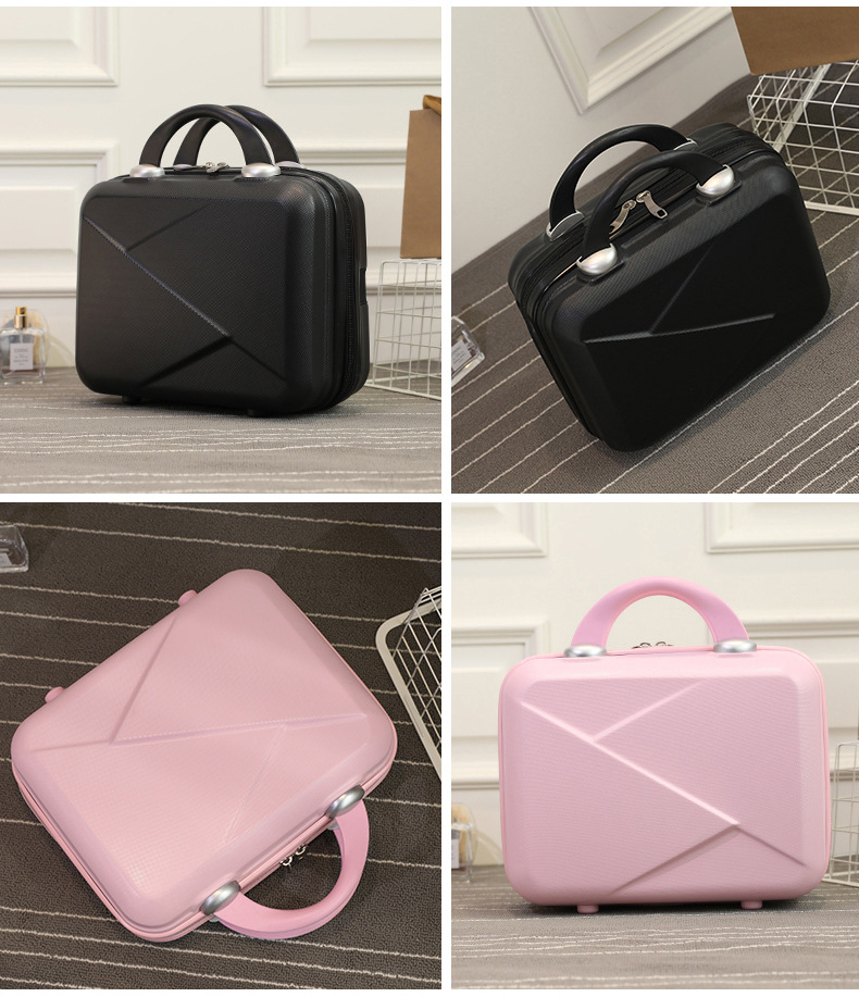 KoreanStyle Portable 14Inch Luggage Cosmetic Storage Travel Trolley Travel Makeup Bag Suitcase Bag ABS ScratchResistant KoreanStyle Portable 14Inch Luggage Cosmetic Storage Travel Trolley Travel Makeup Bag Suitcase Bag ABS ScratchResistant