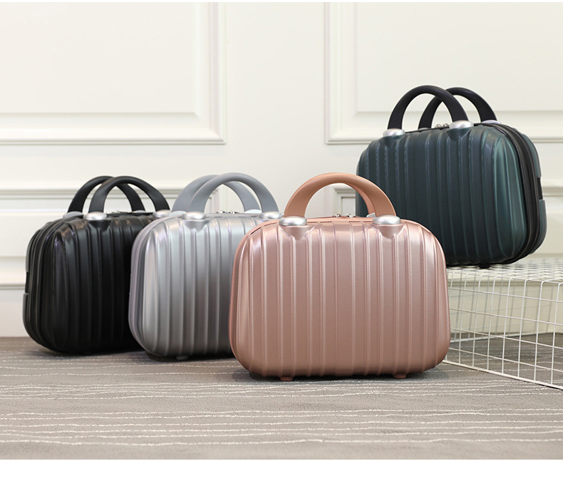 KoreanStyle Portable 14Inch Luggage Cosmetic Storage Travel Trolley Travel Makeup Bag Suitcase Bag ABS ScratchResistant KoreanStyle Portable 14Inch Luggage Cosmetic Storage Travel Trolley Travel Makeup Bag Suitcase Bag ABS ScratchResistant