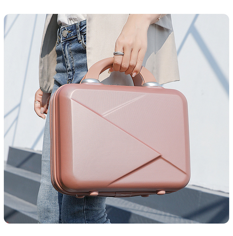 KoreanStyle Portable 14Inch Luggage Cosmetic Storage Travel Trolley Travel Makeup Bag Suitcase Bag ABS ScratchResistant KoreanStyle Portable 14Inch Luggage Cosmetic Storage Travel Trolley Travel Makeup Bag Suitcase Bag ABS ScratchResistant