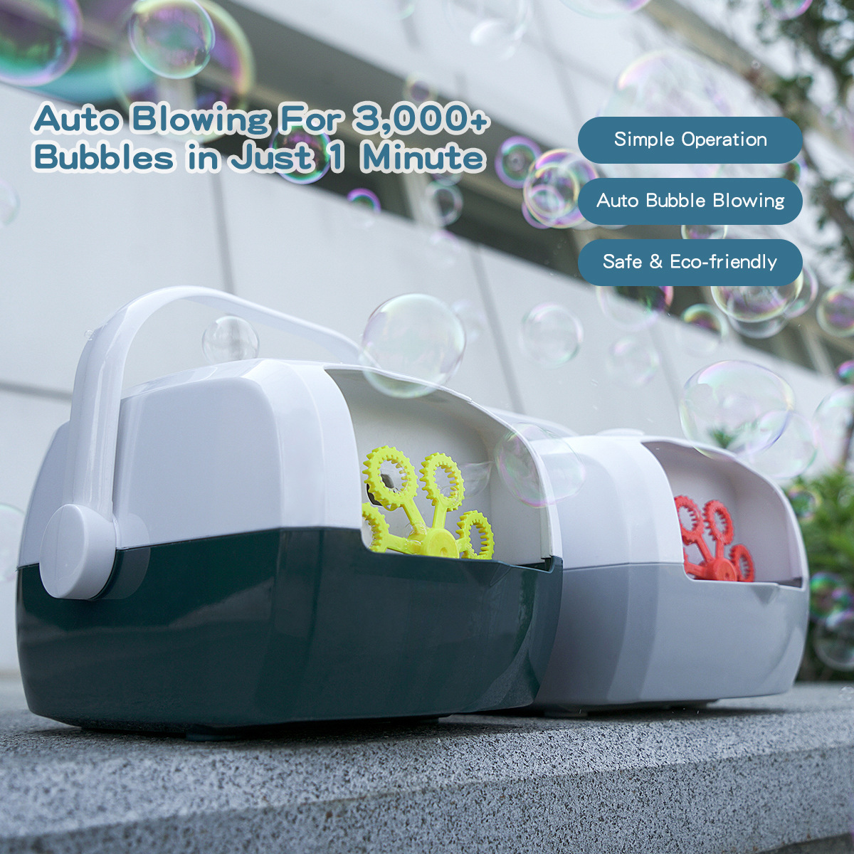 New Arrival Suitcase Automatic Bubble Machine Wedding Stage OneClick Bubble with Charging Children&#039;s Bubble Toys