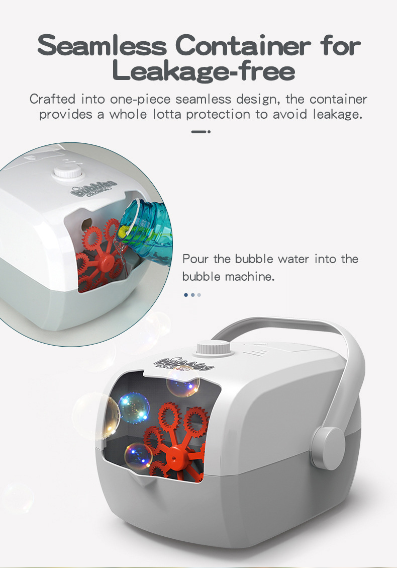 New Arrival Suitcase Automatic Bubble Machine Wedding Stage OneClick Bubble with Charging Children's Bubble Toys
