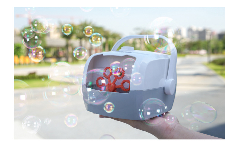 New Arrival Suitcase Automatic Bubble Machine Wedding Stage OneClick Bubble with Charging Children's Bubble Toys