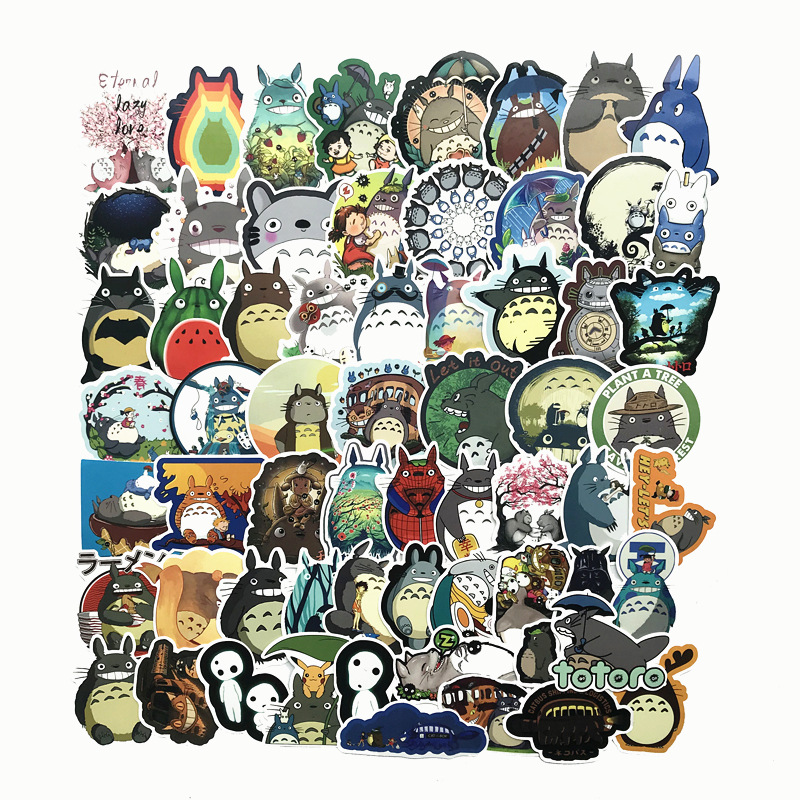 Miyazaki Hayao Cartoon Cartoon Peripheral Totoro Stickers Luggage Trolley Case Suitcase Notebook Graffiti Stickers
