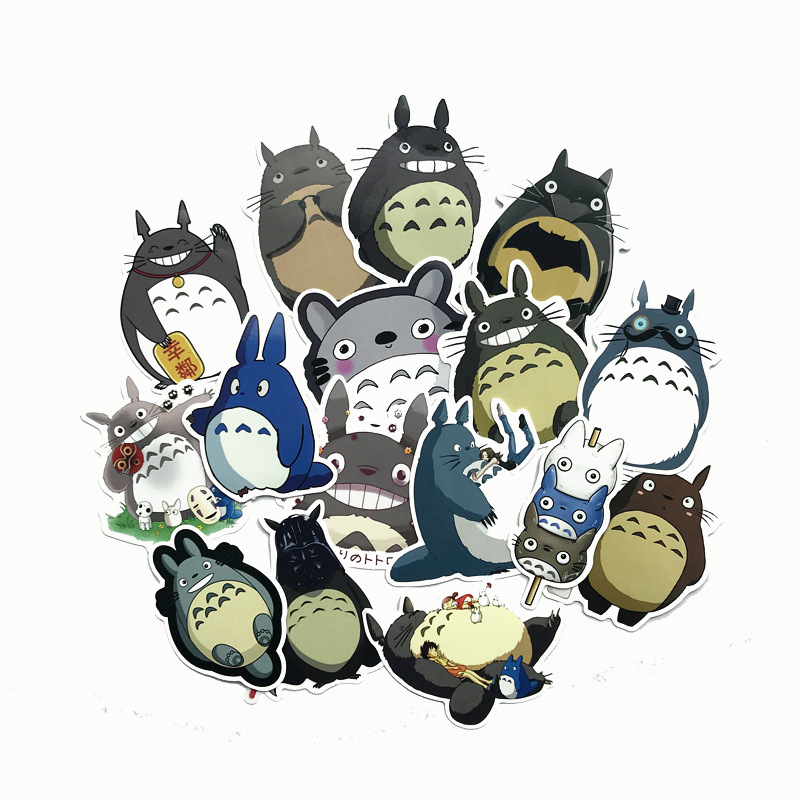Miyazaki Hayao Cartoon Cartoon Peripheral Totoro Stickers Luggage Trolley Case Suitcase Notebook Graffiti Stickers