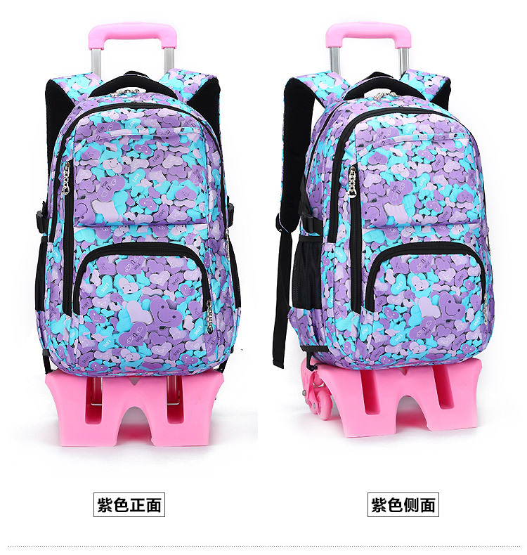 Fish Primary School Trolley Bag 4569 Grade Girl's and Boy's DrawBar Suitcase ThreeWheel Climbing Children's Schoolbag