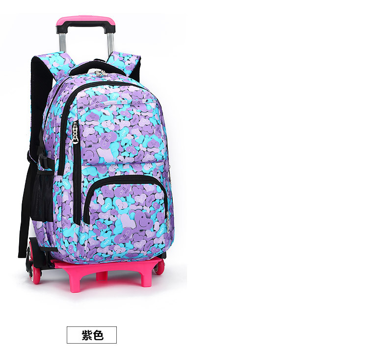 Fish Primary School Trolley Bag 4569 Grade Girl's and Boy's DrawBar Suitcase ThreeWheel Climbing Children's Schoolbag