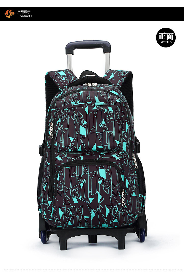 Fish Primary School Trolley Bag 4569 Grade Girl's and Boy's DrawBar Suitcase ThreeWheel Climbing Children's Schoolbag