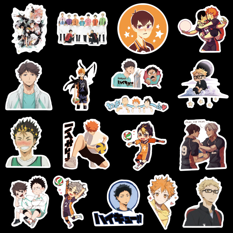 100 New Volleyball Junior Day Cartoon Graffiti Stickers Suitcase Luggage Guitar Automotive Decorative Paste Waterproof