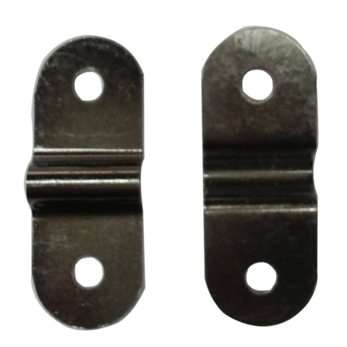 Bag and suitcase accessories round hole iron sheet buckle Zhu buckle two eyes board 4.0*2.0*43mm bright white Bag and suitcase accessories round hole iron sheet buckle Zhu buckle two eyes board 4.0*2.0*43mm bright white