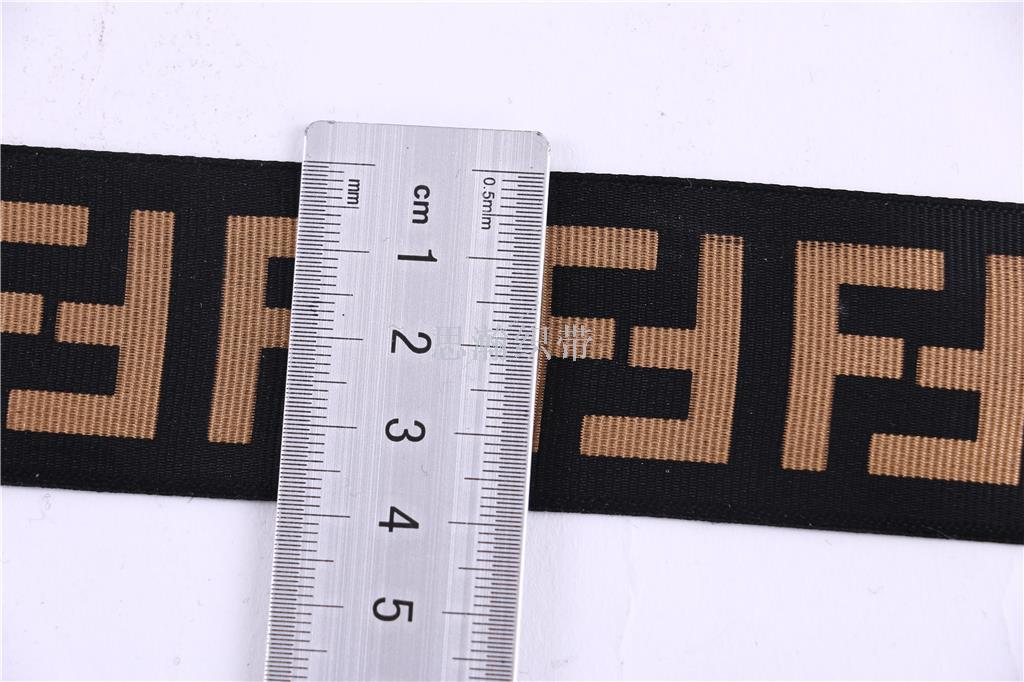 Manufacturer of custom - made 3.8 cm black ribbed ribbon diy printed suitcase bag clothing accessories ribbon