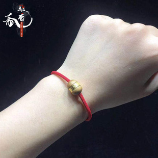 Buddha Beads Bracelet Agarwood Foot Golden Balls Lucky as Right as Rain Cambodia Eaglewood Gold Inlaid Bracelet Crafts Crafts