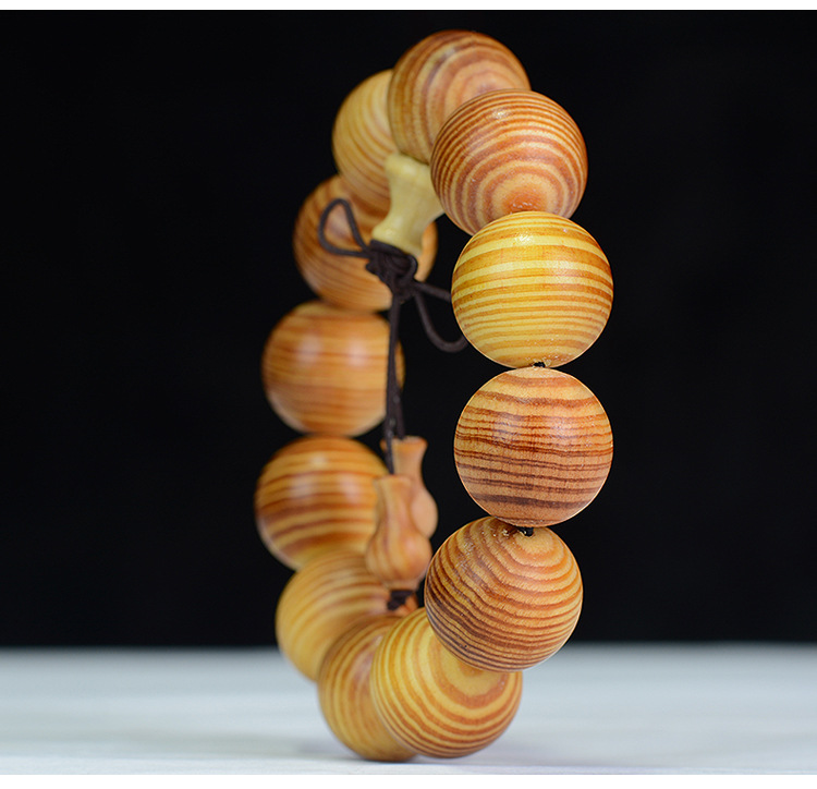 Diwang Raja Kayu Bracelet 20 Transparent Songbai Buddha Beads Bracelet Couple Ornament Wooden Cultural Artifact Rosary Manufacturer Wholesale