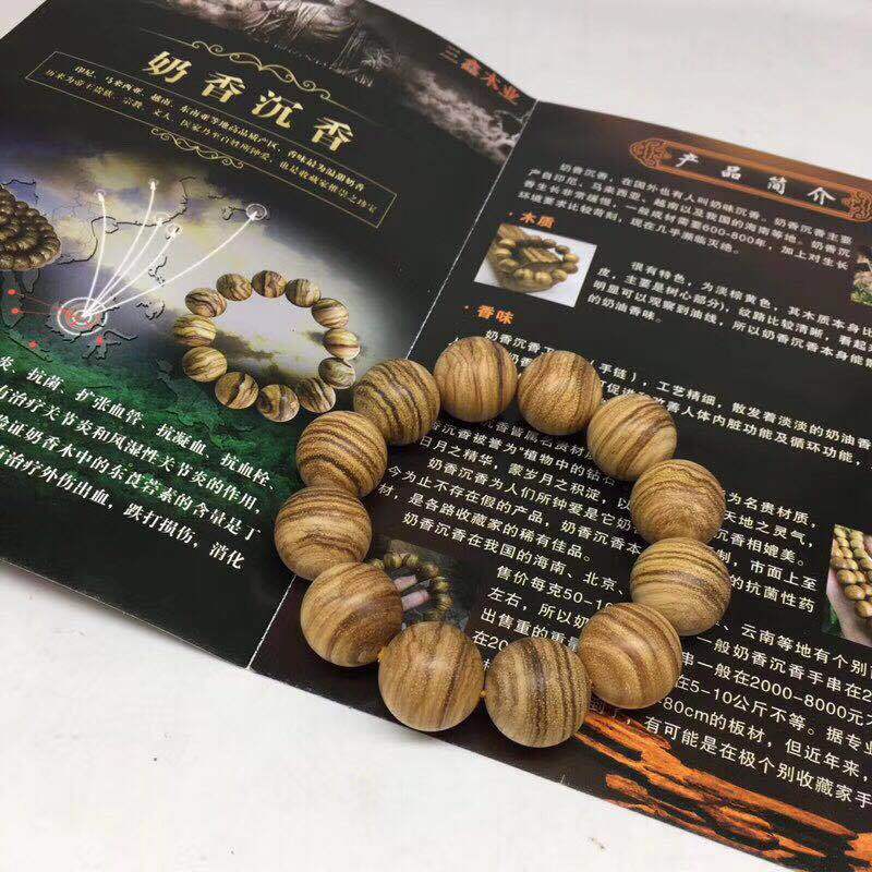 Vietnam Agarwood Bracelet Milk Fragrance Wood Men's and Women's Same Buddha Beads Bracelet Milk Fragrance Eaglewood Bracelet Stall Running Rivers and Lakes
