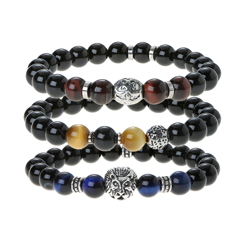 8 mm Red Turquoise Bead Buddha Bracelet Set