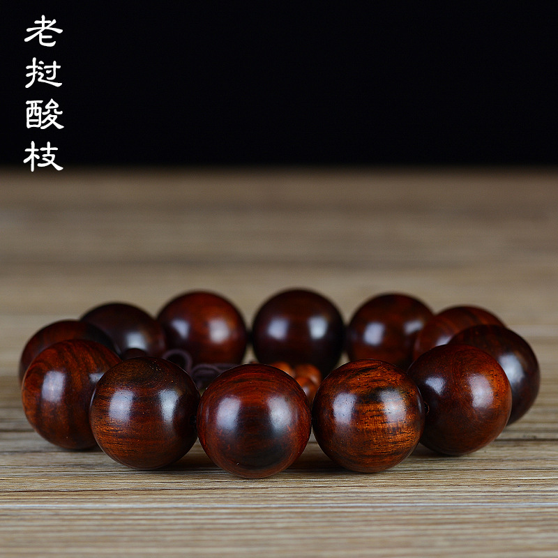 Laos Rosewood Bracelet Buddha Beads Bracelet Men and Women Couple&#039;s Jewelry Old Materials Rosewood Beads Ebony Collectables-Autograph Rosary
