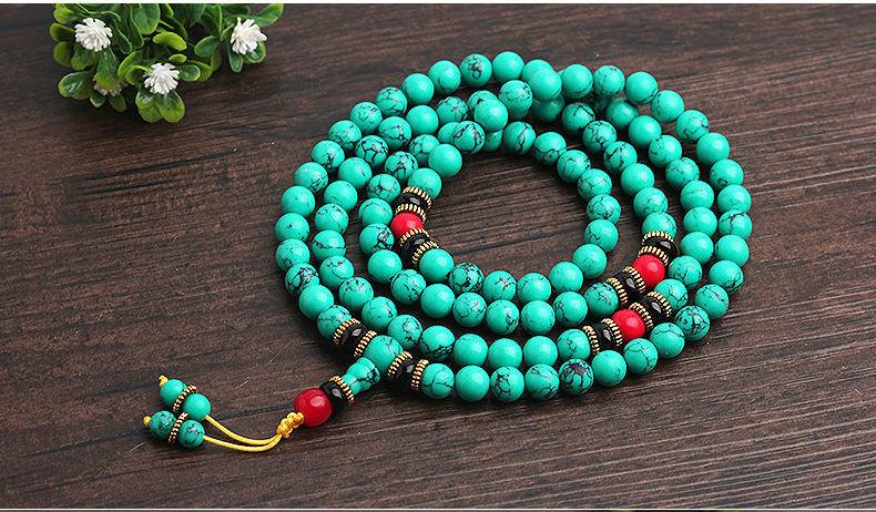 New 108 Turquoise Bracelet Turquoise Bracelet Buddha Beads Jewellery Scenic Spot Live Broadcast Supply Wholesale New 108 Turquoise Bracelet Turquoise Bracelet Buddha Beads Jewellery Scenic Spot Live Broadcast Supply Wholesale