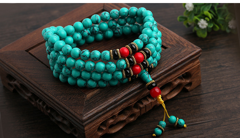 New 108 Turquoise Bracelet Turquoise Bracelet Buddha Beads Jewellery Scenic Spot Live Broadcast Supply Wholesale New 108 Turquoise Bracelet Turquoise Bracelet Buddha Beads Jewellery Scenic Spot Live Broadcast Supply Wholesale