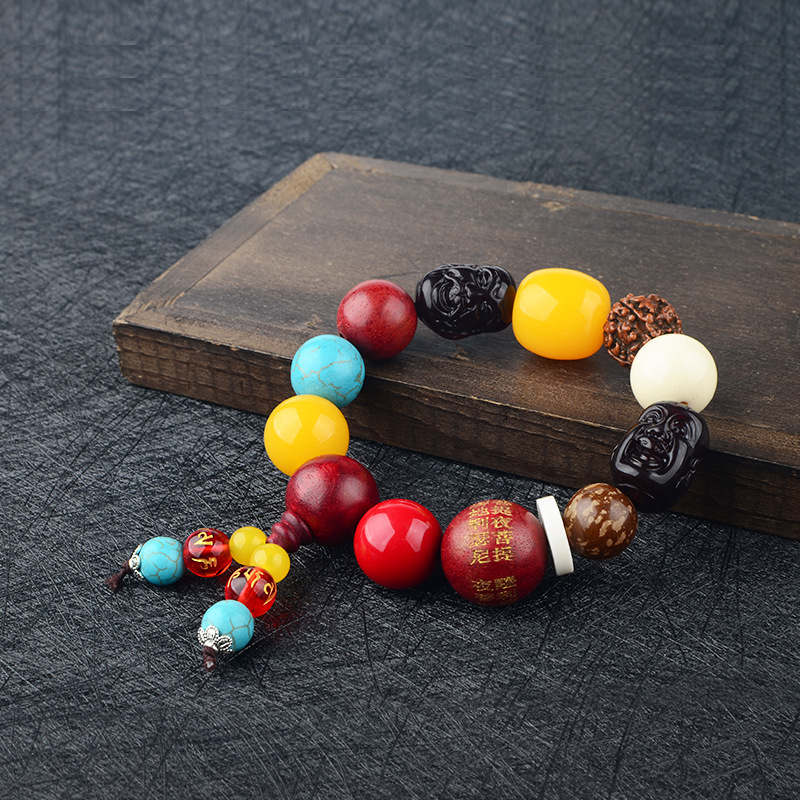 Automobile Hanging Ornament Bodhi Seed Be Safe Charm Gear Buddha Beads Car Hanging Decorations Car Interior Decoration Bracelet Jewelry