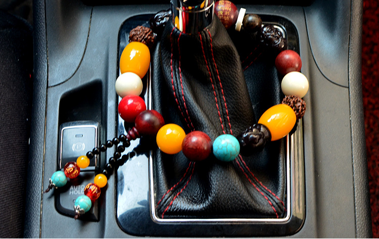 Automobile Hanging Ornament Bodhi Seed Be Safe Charm Gear Buddha Beads Car Hanging Decorations Car Interior Decoration Bracelet Jewelry