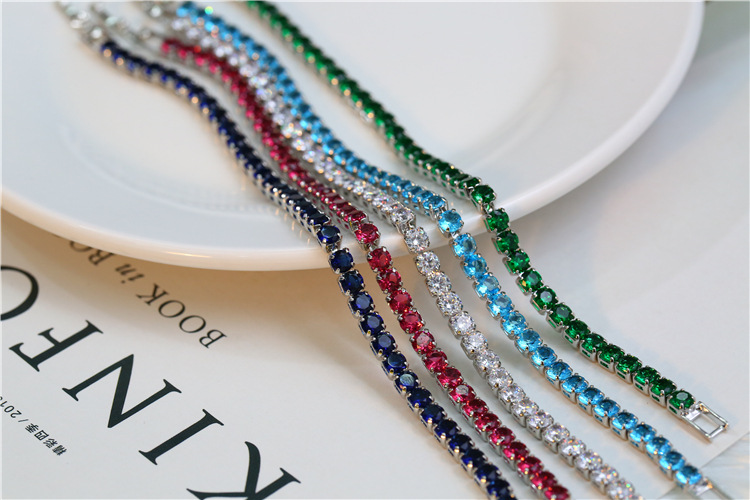 European and American Men's Hip Hop Bracelet Wholesale Cross-Border Sold Jewelry Amazon EBay Hot Sale Micro Inlaid Zircon Bracelet for Women