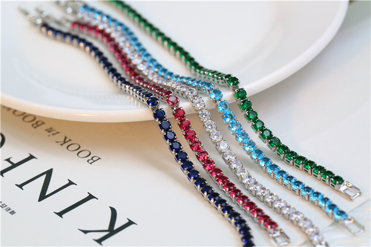 European and American Men's Hip Hop Bracelet Wholesale Cross-Border Sold Jewelry Amazon EBay Hot Sale Micro Inlaid Zircon Bracelet for Women