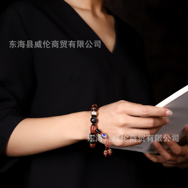 Tiktok Xiaohongshu Yonghe Palace Same Style Five Elements Colorful Fragrant Gray Glaze Bracelet Ancient French Glaze Buddha Beads Men and Women Bracelet Tiktok Xiaohongshu Yonghe Palace Same Style Five Elements Colorful Fragrant Gray Glaze Bracelet Ancient French Glaze Buddha Beads Men and Women Bracelet
