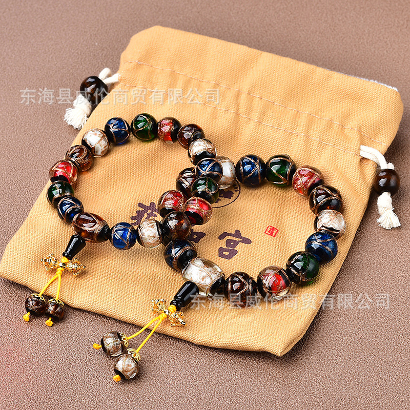 Tiktok Xiaohongshu Yonghe Palace Same Style Five Elements Colorful Fragrant Gray Glaze Bracelet Ancient French Glaze Buddha Beads Men and Women Bracelet Tiktok Xiaohongshu Yonghe Palace Same Style Five Elements Colorful Fragrant Gray Glaze Bracelet Ancient French Glaze Buddha Beads Men and Women Bracelet