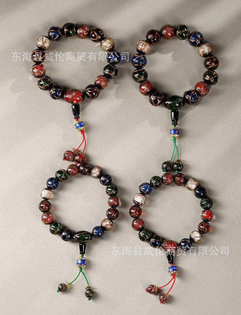 Tiktok Xiaohongshu Yonghe Palace Same Style Five Elements Colorful Fragrant Gray Glaze Bracelet Ancient French Glaze Buddha Beads Men and Women Bracelet Tiktok Xiaohongshu Yonghe Palace Same Style Five Elements Colorful Fragrant Gray Glaze Bracelet Ancient French Glaze Buddha Beads Men and Women Bracelet