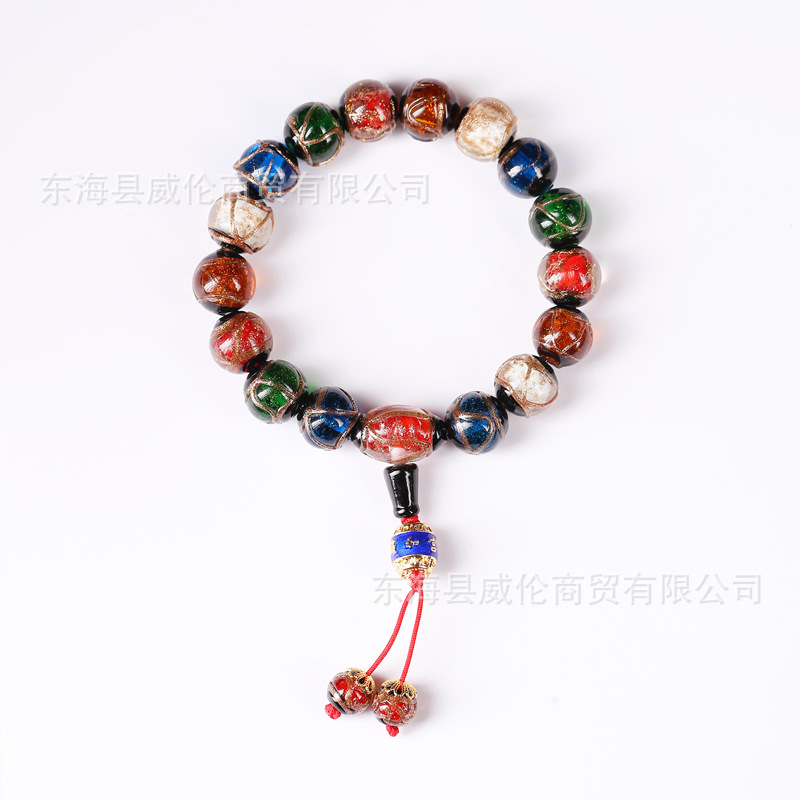 Tiktok Xiaohongshu Yonghe Palace Same Style Five Elements Colorful Fragrant Gray Glaze Bracelet Ancient French Glaze Buddha Beads Men and Women Bracelet Tiktok Xiaohongshu Yonghe Palace Same Style Five Elements Colorful Fragrant Gray Glaze Bracelet Ancient French Glaze Buddha Beads Men and Women Bracelet