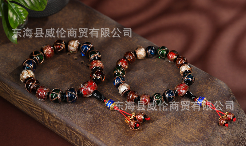 Tiktok Xiaohongshu Yonghe Palace Same Style Five Elements Colorful Fragrant Gray Glaze Bracelet Ancient French Glaze Buddha Beads Men and Women Bracelet Tiktok Xiaohongshu Yonghe Palace Same Style Five Elements Colorful Fragrant Gray Glaze Bracelet Ancient French Glaze Buddha Beads Men and Women Bracelet